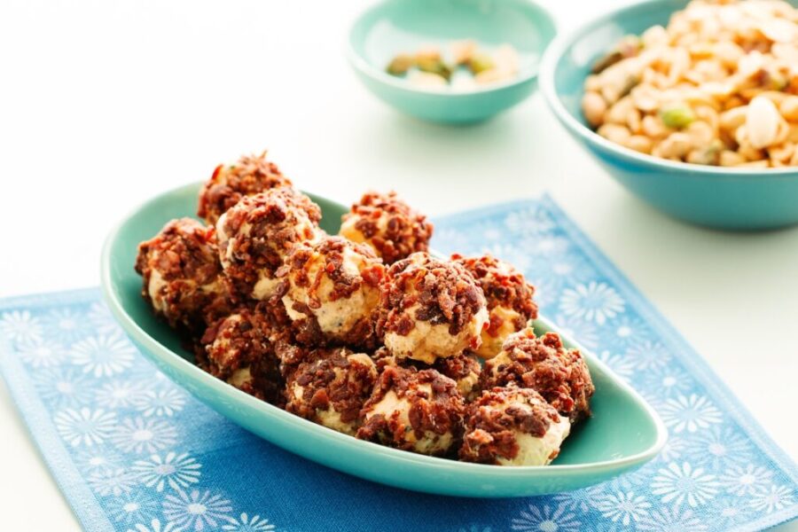 Keto Cheddar Cheese & Bacon Balls — Recipe Food Sec